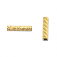 Perles en acier Inox tubes 8mm Doré