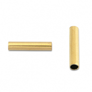 Perles en acier Inox tubes 8mm Doré