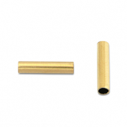 Perles en acier Inox tubes 8mm Doré