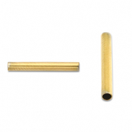 Perles en acier Inox tubes 12mm Doré