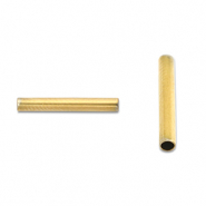 Perles en acier Inox tubes 9mm Doré