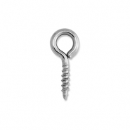Apprêts en acier Inox vis avec boucle Argenté