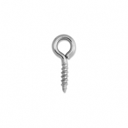 Apprêts en acier Inox vis avec boucle Argenté