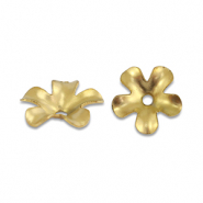Apprêts en acier Inox coupelle pour perles fleur Doré