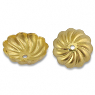 Apprêts en acier Inox coupelle pour perles fleur Doré