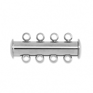 Appr&ecirc;ts en acier Inox fermoir aimant&eacute; multi-cha&icirc;nes Argent&eacute;