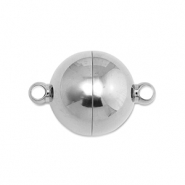 Appr&ecirc;ts en acier Inox fermoir aimant&eacute; balle 16mm Argent&eacute;