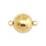 Appr&ecirc;ts en acier Inox fermoir aimant&eacute; balle 14mm Dor&eacute;