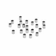 Perles en acier Inox tubes 3mm Argenté