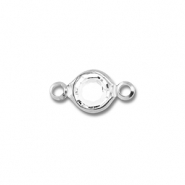 Apprêts en acier Inox connecteur rond Argenté-transparent