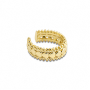 Boucles d'oreilles en acier inox ear cuff cœur Doré