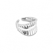 Boucles d'oreilles en acier inox ear cuff Argenté