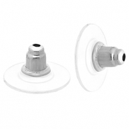 Apprêts en acier inox papillons boucles d'oreilles Argenté