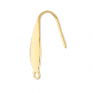 Apprêts en acier inox boucles d'oreilles crochet avec anneau Doré