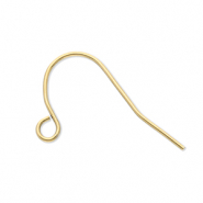 Apprêts en acier inox boucles d'oreilles crochet avec anneau Doré