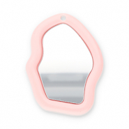 Pendentifs accroche-regard miroir Rose abricot clair