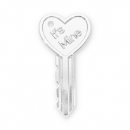 Pendentifs accroche-regard clé coeur "It's mine" Argenté
