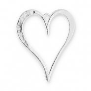 Pendentifs accroche-regard coeur Argenté