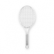 Pendentifs accroche-regard raquette de tennis Argenté