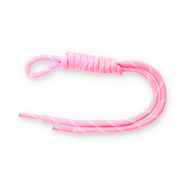 Porte-cl&eacute;s paracorde Rose-blanc