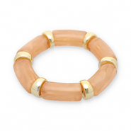 Bracelets en résine Doré-rose terracotta