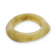 Bracelets jonc en résine Jaune moutarde
