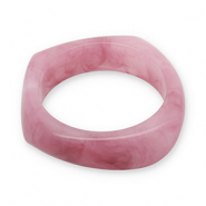 Bracelets jonc en résine Rose mauve