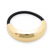 Accessoires pour cheveux élastique à cheveux avec métal Doré-noir