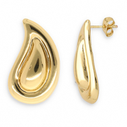 Boucles d'oreilles / puces en acier Inox goutte Doré