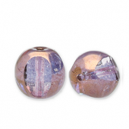 Perles tchèques FPB rond 6mm Light amethyst-bronze