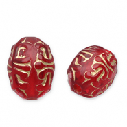 Perles acryliques Rouge-doré