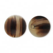 Perles en résine 14mm Beige sable-marron