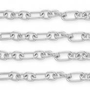 Apprêts en aluminium chaîne maille jaseron maille forçat Argenté