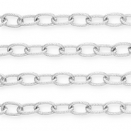 Apprêts en aluminium chaîne maille jaseron maille forçat Argenté