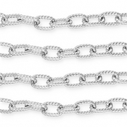 Apprêts en aluminium chaîne maille jaseron maille forçat Argenté