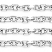 Apprêts en aluminium chaîne maille jaseron maille forçat Argenté