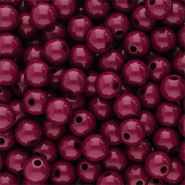 Perles acryliques 6 mm brillant Marron bourgogne