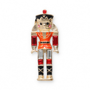 Broches soldat casse noisette Doré-noir-rouge