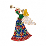 Broches ange Doré-multicolore