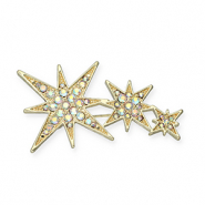 Broches étoiles Doré-transparent AB coating