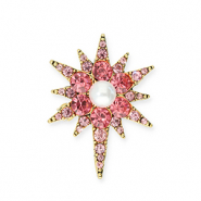 Broches étoile Doré-rose-blanc