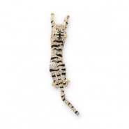 Broches accroche-regard tigre Doré-noir-transparent