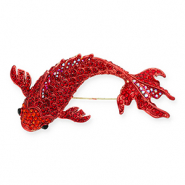 Broches accroche-regard carpe koï Rouge-rouge AB coating-noir