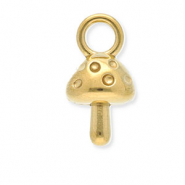 Breloques en acier Inox champignon Doré