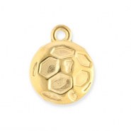 Breloques en acier Inox football Doré