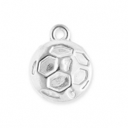 Breloques en acier Inox football Argenté