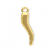 Breloques en acier Inox corne porte-bonheur Dor&eacute;