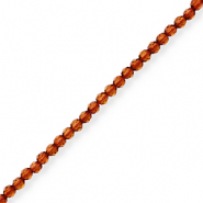 Perles à facettes Marron