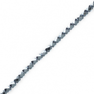 Perles &agrave; facettes Bleu clair m&eacute;tallique