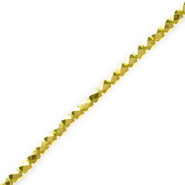 Perles &agrave; facettes Dor&eacute; m&eacute;tallique